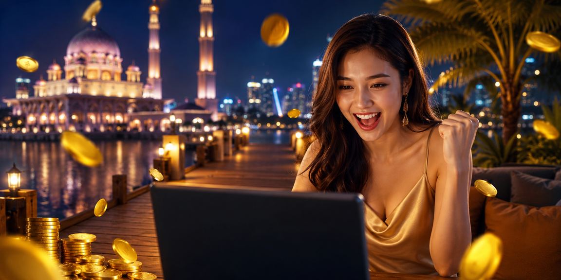 Suasana pertaruhan dalam talian gaya Malaysia moden di Putrajaya dengan platform rm33
